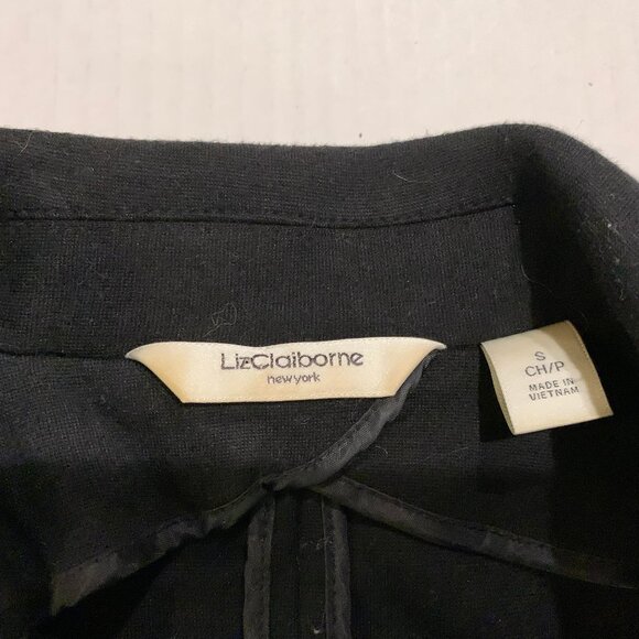 Liz Claiborne Button Up Black Blazer Jacket - Picture 2 of 6